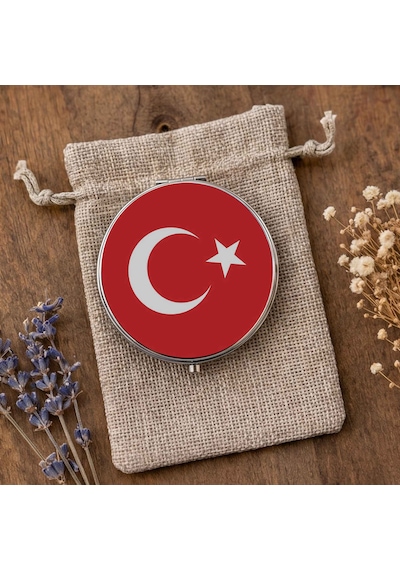 Makyaj Aynası Türk Bayrağı Tasarımlı Cep Aynası El Aynası Kişiye Özel Hazırlanabilir Çift Taraflı Yuvarlak Çanta Aynası Kırmızı Makyaj Aynası Türk Bayrağı Tasarımlı Cep Aynası El Aynası Kişiye Özel Hazırlanabilir Çift Taraflı Yuvarlak Çanta Aynası Kırmızı