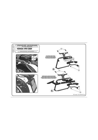 Kappa Klx209 Honda Vfr 1200 F (10-16) Yan Çanta Taşıyıcı (484838256)