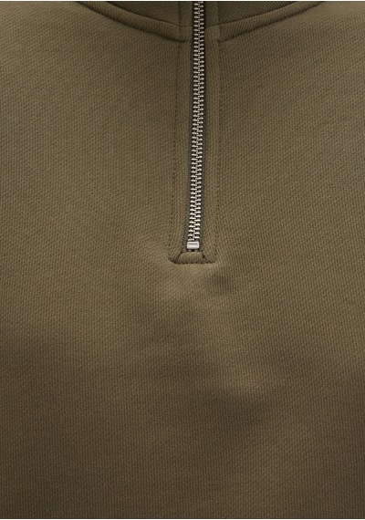 Mavi - Yarı Fermuarlı Haki Sweatshirt 1s10391-71589 Yeşil