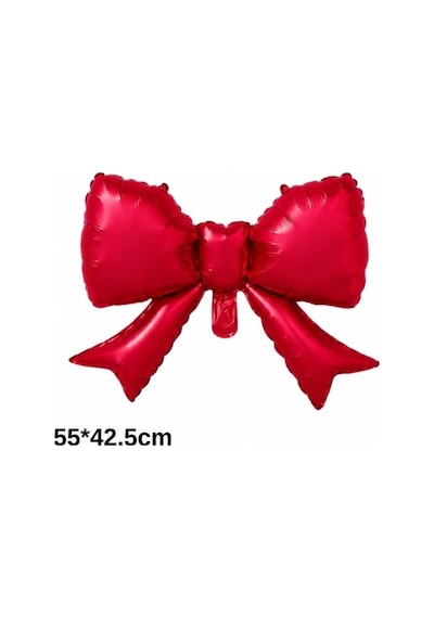 Kırmızı Kurdele Fiyonk Folyo Balon 55x42.5 Cm