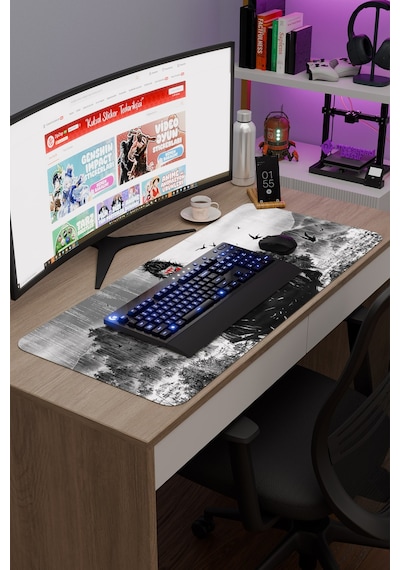 Vagabond Kaymaz Dikişli Kauçuk Oyuncu Mousepad V1 - 90x40 Xxl Gaming Mouse Pad Fare Altlığı
