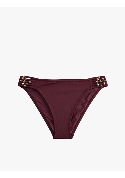 Koton Boncuk Detaylı Bikini Altı Bordo 6sak00031mm
