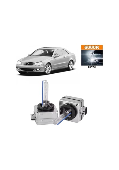 Mercedes Clk Serisi C209 2002-2009 Xenon D1s / D1r 6000k Beyaz Hıd Xenon Ampul 2 Adet