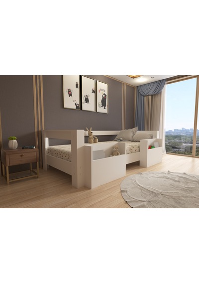 Herseycik Ninnimo Montessori 90X190 Yatak Uyumlu Mdf Karyola Mm1-1 Beyaz