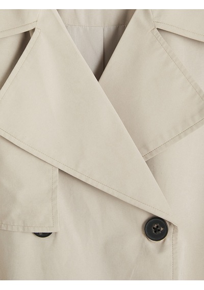Lcw Modest Bej Kuşaklı Kadın Gabardin Trençkot