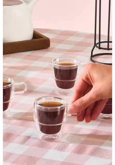 Karaca Kendal 4 Kişilik Standlı Kahve Fincanı 90 Ml Siyah