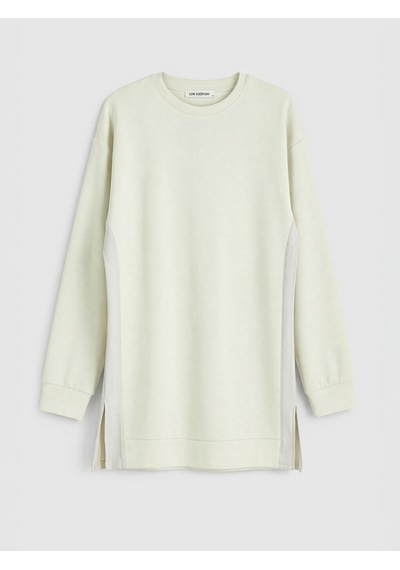Lcw Everyday Bej Oversize Soft Touch Kadın Tunik