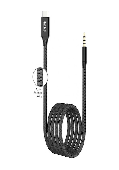 Go Des GAC-365 Type-C Aux Kablo 3.5 mm Ses Kablosu 100 cm Tak & Çalıştır Sağlam Naylon Örgü - ZORE-220422