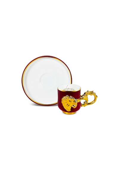 Karaca X Taraftar Galatasaray Lisanslı 2 Kişilik Kahve Fincan Takımı 90 Ml Kırmızı