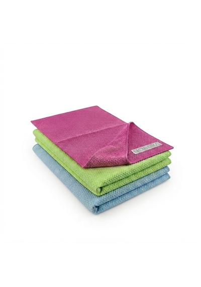 Nobera 3'lü Set 50x70 Cm Çok Amaçlı Mikrofiber Bez - Baklava Desenli Cam, Tv Ve Toz Bezi Karışık