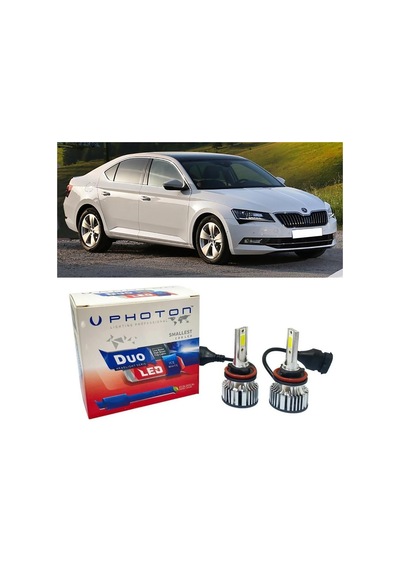 Skoda Superb 3 Led Xenon Sis Farı Ampulü H8 Duo Yeni Seri Beyaz 2015+