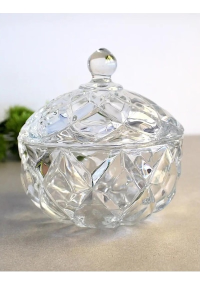 Kristal Cam Şekerlik Lokumluk Çap 11,5cm -3008