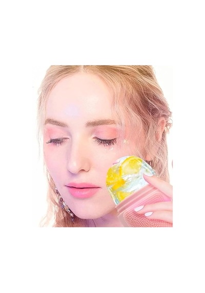 Ruby Face Slikon Yüz Buz Masaj Rulosu Yüz Sıkılaştırıcı Ice Face Roller Pembe