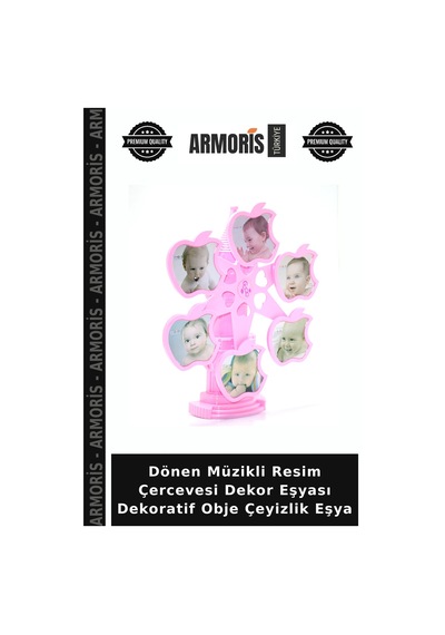 Dönen Müzikli Resim Çercevesi Dekor Eşyası Dekoratif Obje Çeyizlik Eşya