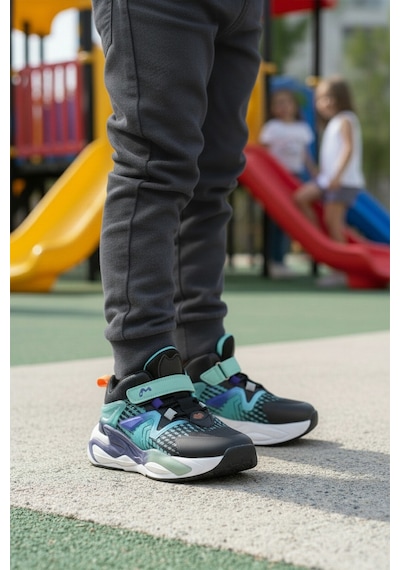 Marcokids Siyah Cırtlı Hafif Esnek Erkek Çocuk Spor Ayakkabı 161-t5411102 F Siyah
