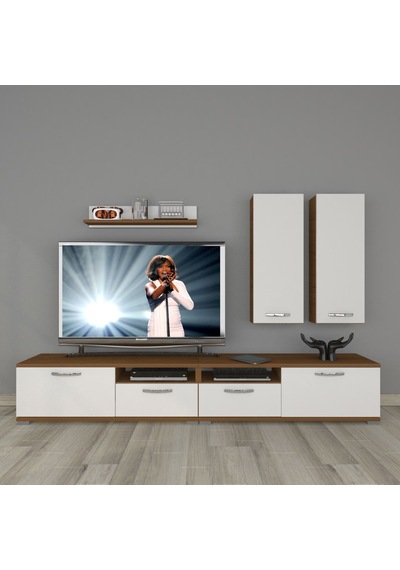Decoraktiv Eko 5220d Slm Tv Ünitesi Tv Sehpası Beyaz - Siyah