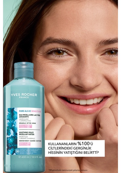 Yves Rocher Yüz&makyaj Temizleme Micellar Sütü-hassas Dahil Tüm Cilt-pure Algue Sensitive Botanik Kompleks 400ml