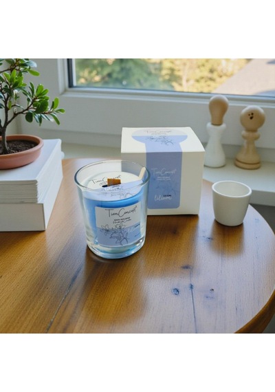 Kokulu Mum - 150 Gr Ahşap Fitilli Kokulu Mum %100 Doğal Soya Mumu Özel Hediye Kutulu Parafinsiz Saf Soya Wax Lilyum Diğer
