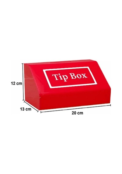 Tipbox - Bahşiş Kutusu Kırmızı - 20x13xh12cm