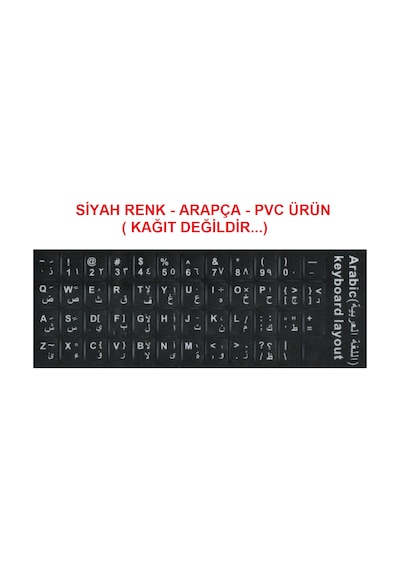 Notebook Klavyeleri için Arapça Q Sticker Seti