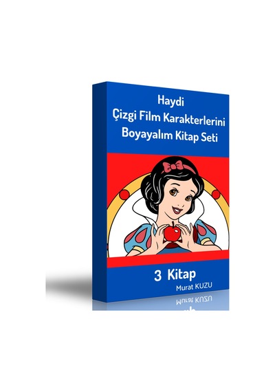 Haydi Çizgi Film Karakterlerini Boyayalım Kitap Seti (3 Kitap)