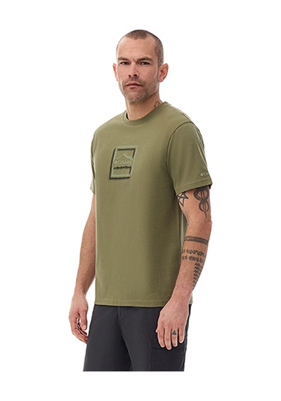 Columbia Csc Illuminated Brand Erkek Kısa Kollu T-shirt Cs0474 Yeşil