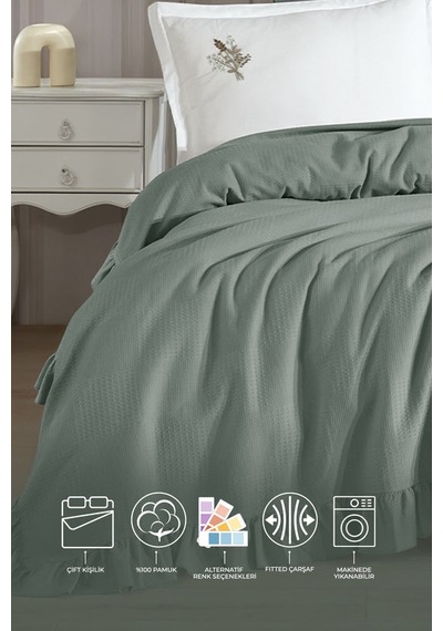 Elart Bahar Pike Takımı 6 Parça 220x230 Cm Yeşil