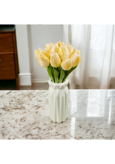 Yapay Islak Lale Altın Sarı 10 ' Lu Premium Gold Design Altın Rengi