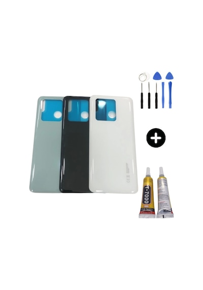Redmi K60 Ultra Uyumlu Arka Pil Kapağı Siyah + Montaj Seti Çok Renkli