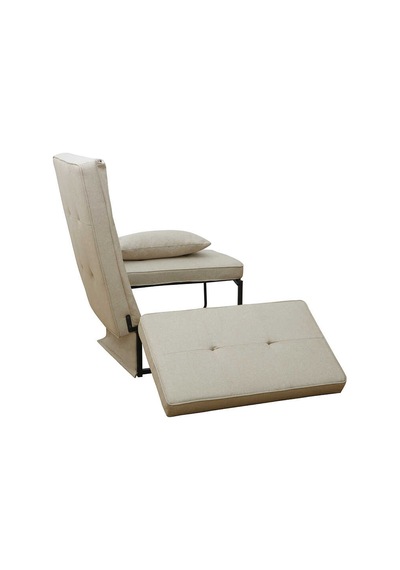 Cube Katlanır Yataklı Puf - Vizon 96x189x42.5 / 96x168x92.5 Cm Bej