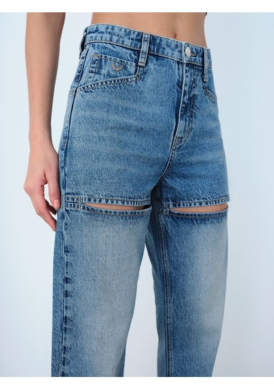 LOFT Slim Straight Slim Fit Kadın Pantolon Lf2040334 Q1.v1 Denim