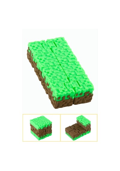 Sonsuz - 848 - Küp 3d Baskılı Fidget İnfinty - Nazblsmm - Aparatı Yeşil Anahtarlık