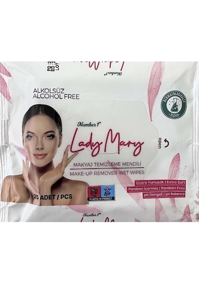 Lady Mary Makyaj Temizleme Mendili  25'li