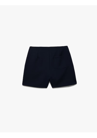 Koton Regular Fit Düğme Detaylı Mini Şort Lacivert 5sak40353pw Lacivert