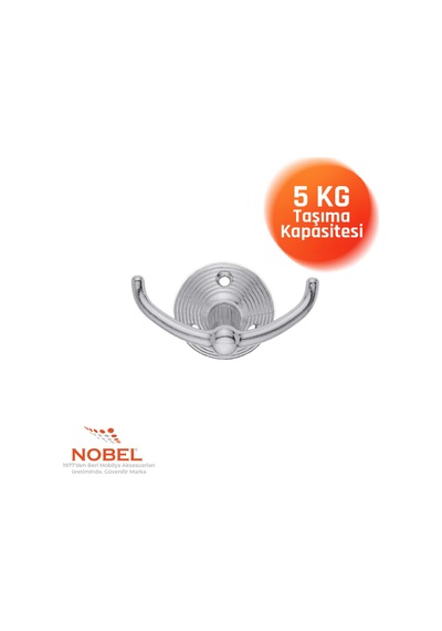 Fonksi Yonel Askı, Metal Vestiyer Askısı, Krom, Duvar Ve Dolap Askılığı 5'li Set Vidalı