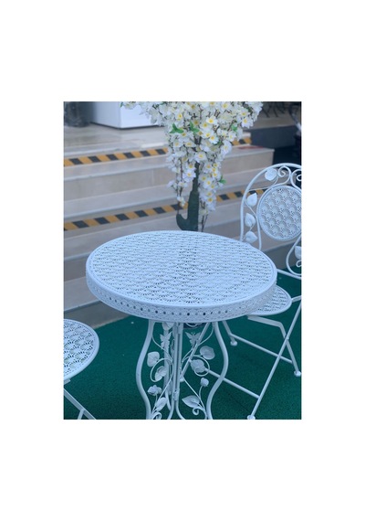 Esterhomedecor Ferforje Masa Ve 2 Sandalye Beyaz - 655167101 Beyaz - 655167101 Beyaz