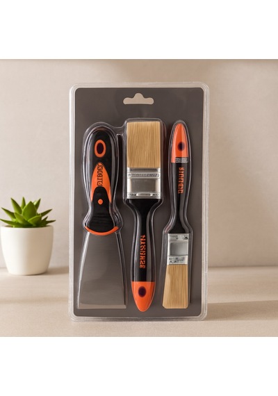 Boyacı Seti 3 Parça 50 Mm Spatula Ve 2 Kestirme Fırça
