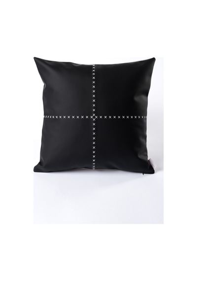Ivy Soft Deri Siyah Kırlent Kılıfı 45x45 2548 Siyah