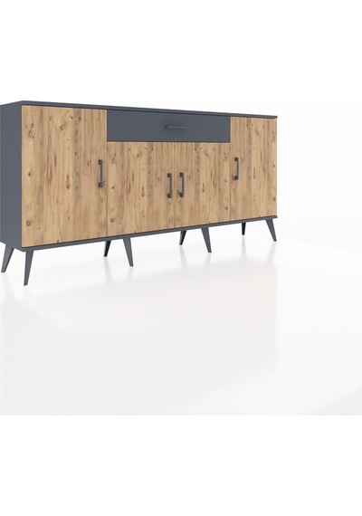 Arges Konsol 3 Raflı Tek Çekmeceli 4 Kapaklı 176x30x83 Antrasit-çam/antrasit Çam/antrasit Arges Konsol 3 Raflı Tek Çekmeceli 4 Kapaklı 176x30x83 Antrasit-çam/antrasit Çam/antrasit