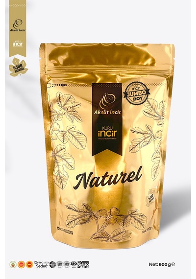 Jumbo Boy 900g Gold Doypack Kuru İncir Aydın İnciri Ab Coğrafi İşaretli 900 G