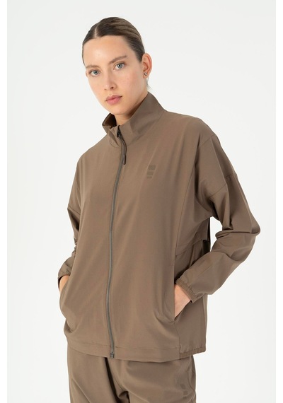Maraton Comfort Kadın Dik Yaka Kakao Tracktop Kakao