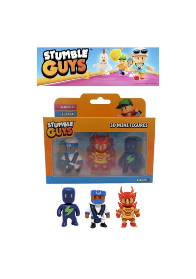 Stumble Guys 3 Lü Mini Figür Seti Seri 3 - 5 Cm - Model 2