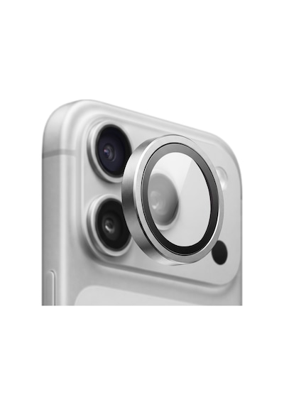Buff İphone 18 Pro / 18 Pro Max Titan Metal Kamera Lens Koruyucu Silver Gümüş