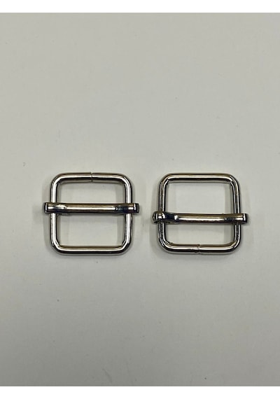 Karantuhafiye Çanta Sürgüsü / Ayar Tokası / 2 Li Set / 2 Cm Gümüş Renkli Çok Renkli