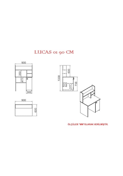 Kalenderdekor1 Kalender Dekor Lucas 90 Cm Çalışma Masası Lc01 Beyaz