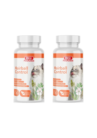 Bio Petactive Hairball Control Tablet Kediler İçin Tüy Yumağı Önleyici Tablet 90 Lı 45 Gr. X 2 Adet