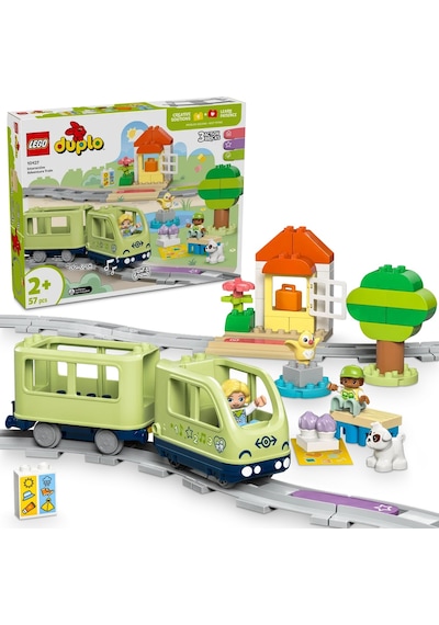 LEGO® DUPLO® Kasabası İnteraktif Macera Treni 10427 - Okul Öncesi Yaştaki Çocuklar için Eğitici Oyuncak Yapım Seti (57 Parça)