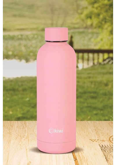 Kiwi Çift Katmanlı Paslanmaz Çelik Termos Pembe 500 Ml Kt-8689