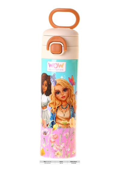 Wow Generation 520 Ml Butterfly Baskılı Turkuaz - Pembe Kız Çocuk Çelik Termos Matara Çift İçim Kilitli Kapak - W6078 Wow Generation 520 Ml Butterfly Baskılı Turkuaz - Pembe Kız Çocuk Çelik Termos Matara Çift İçim Kilitli Kapak - W6078