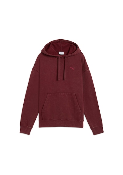 Puma Essentıals Elevated Kadın Geniş Kesim Kapüşonlu Sweatshırt 688103 96 Kırmızı